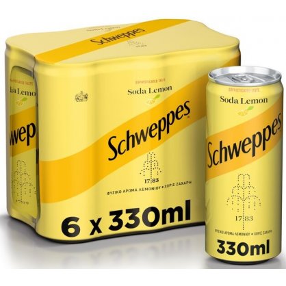 SCHWEPPES SODA LEMON 24X330ML Cava365.gr