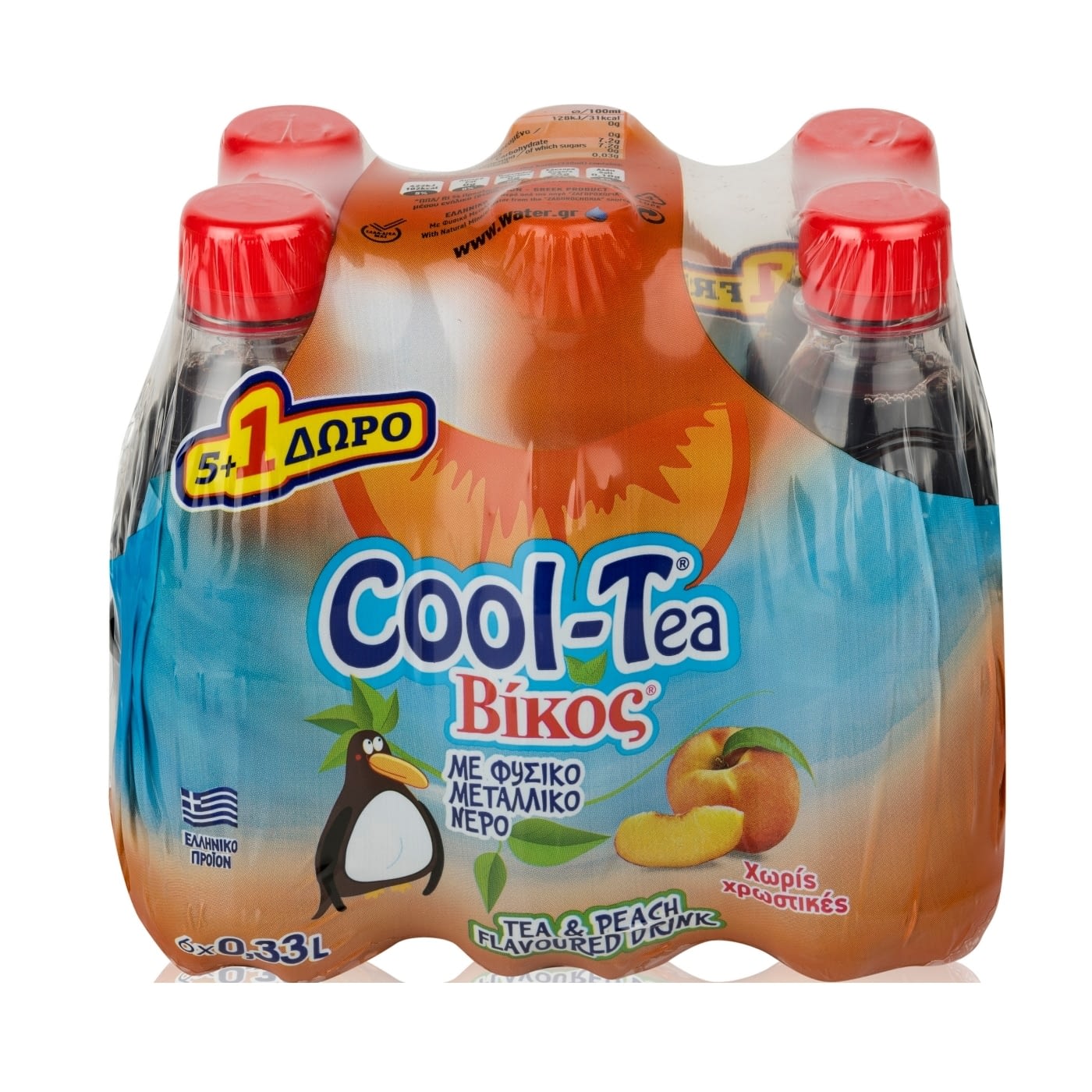 ΒΙΚΟΣ COOL TEA PEACH (5+1)  6Χ330ML Cava365.gr