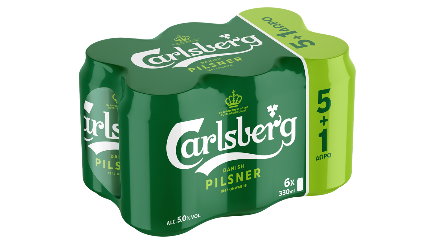 Carlsberg κουτί 24x330ml 5+1 Cava365.gr