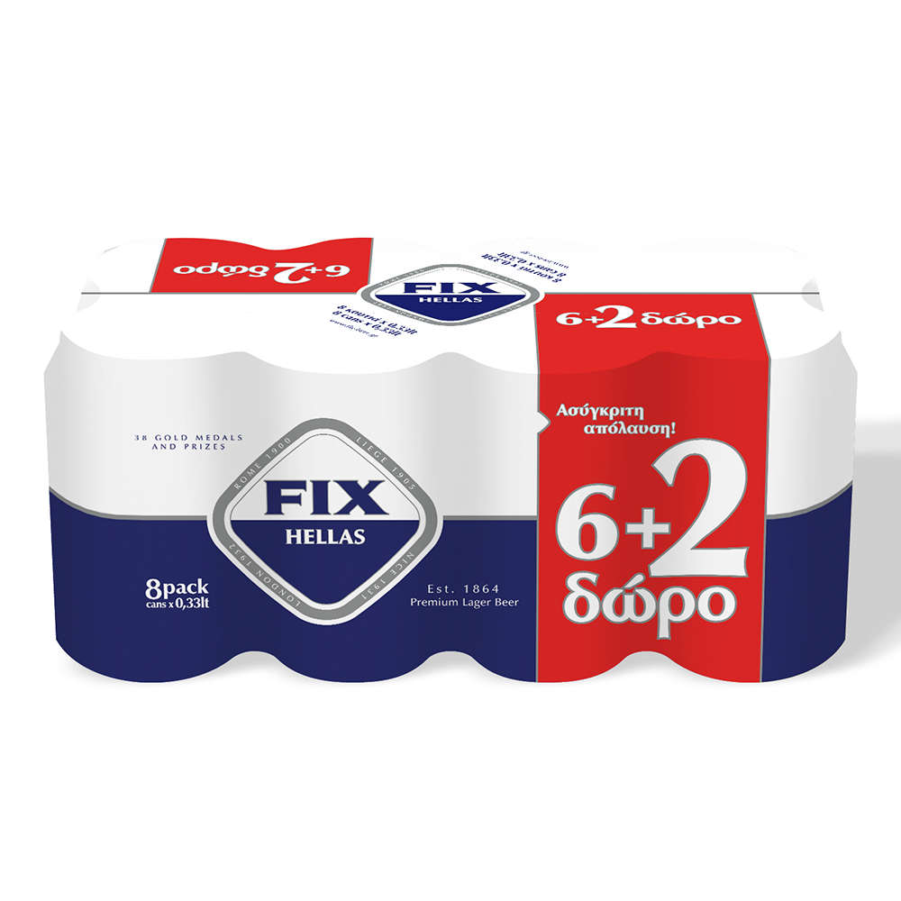 FIX HELLAS ΚΟΥΤΙ 24/330ML(6+2) Cava365.gr