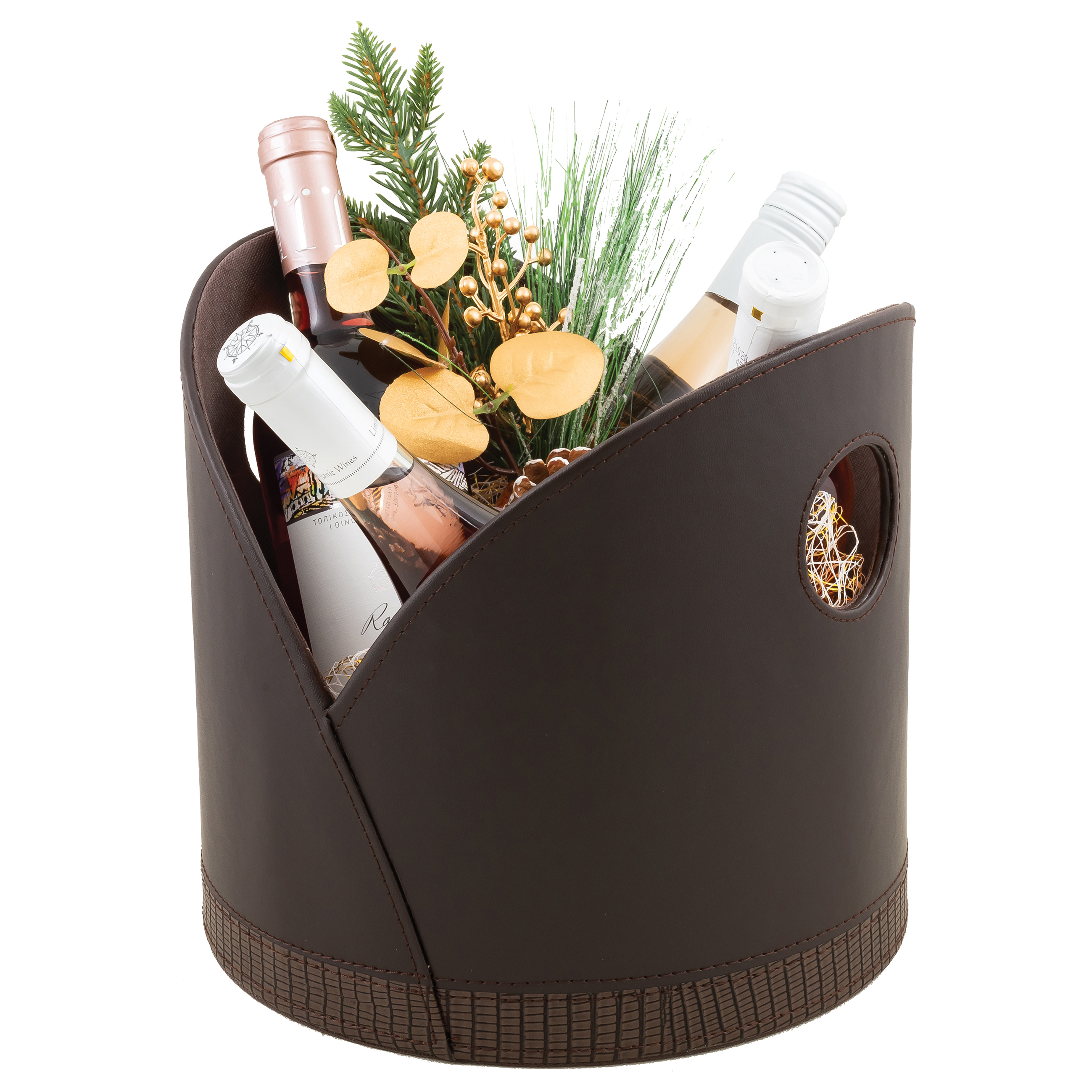 ΚΑΛΑΘΙ ΔΕΡΜΑΤΙΝΟ ΣΤΡΟΓΓΥΛΟ Cava365.gr