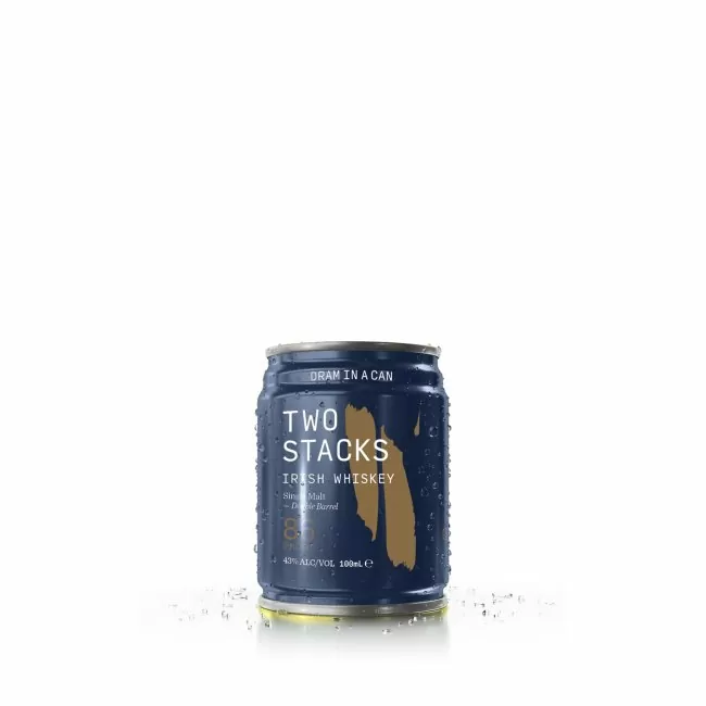 TWO STACKS DRAM IN A CAN SINGLE MALT DOUBLE BARREL BLUE 100ML Cava365.gr