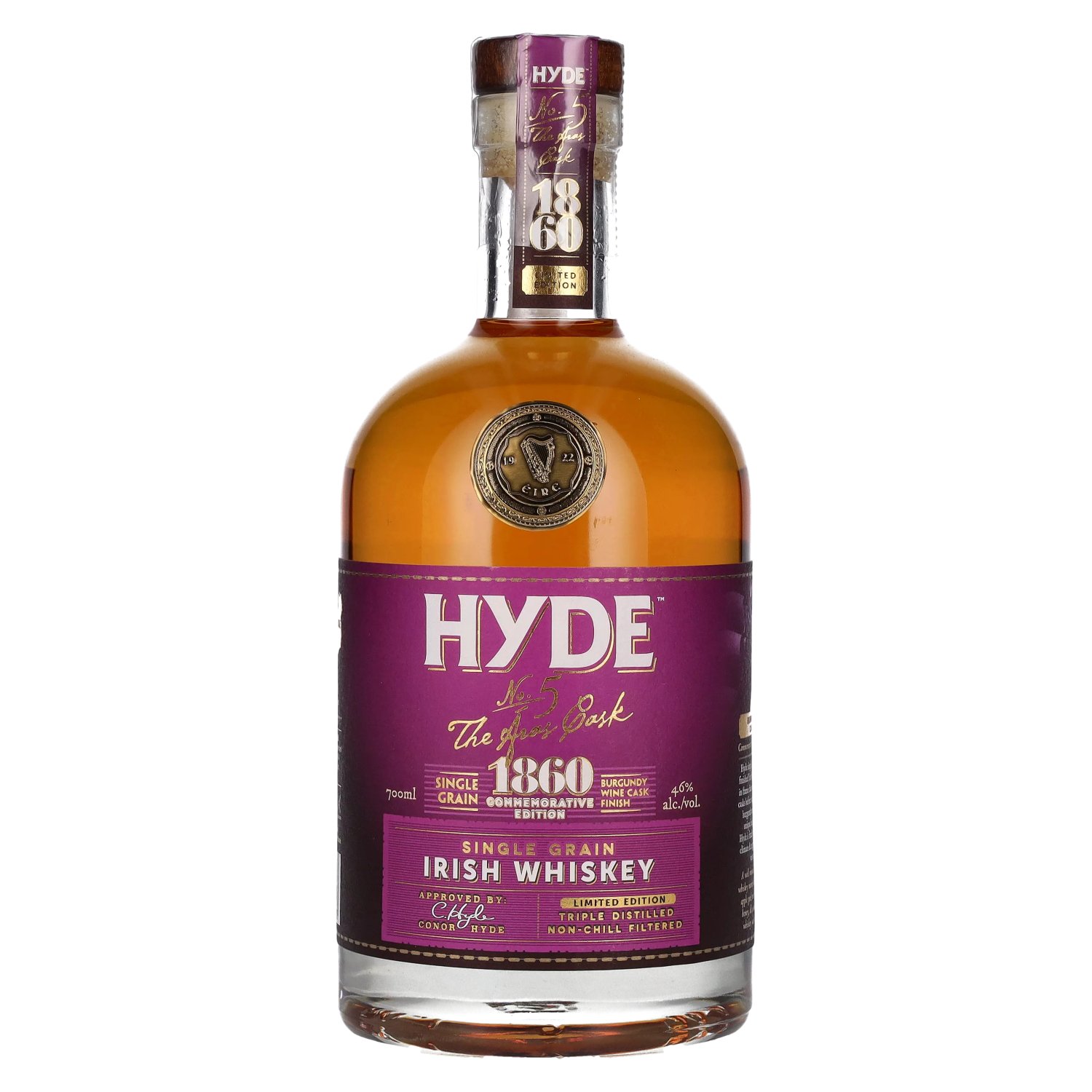 HYDE 5 SINGLE GRAIN BURGUNDY CASK 46% 700ML Cava365.gr