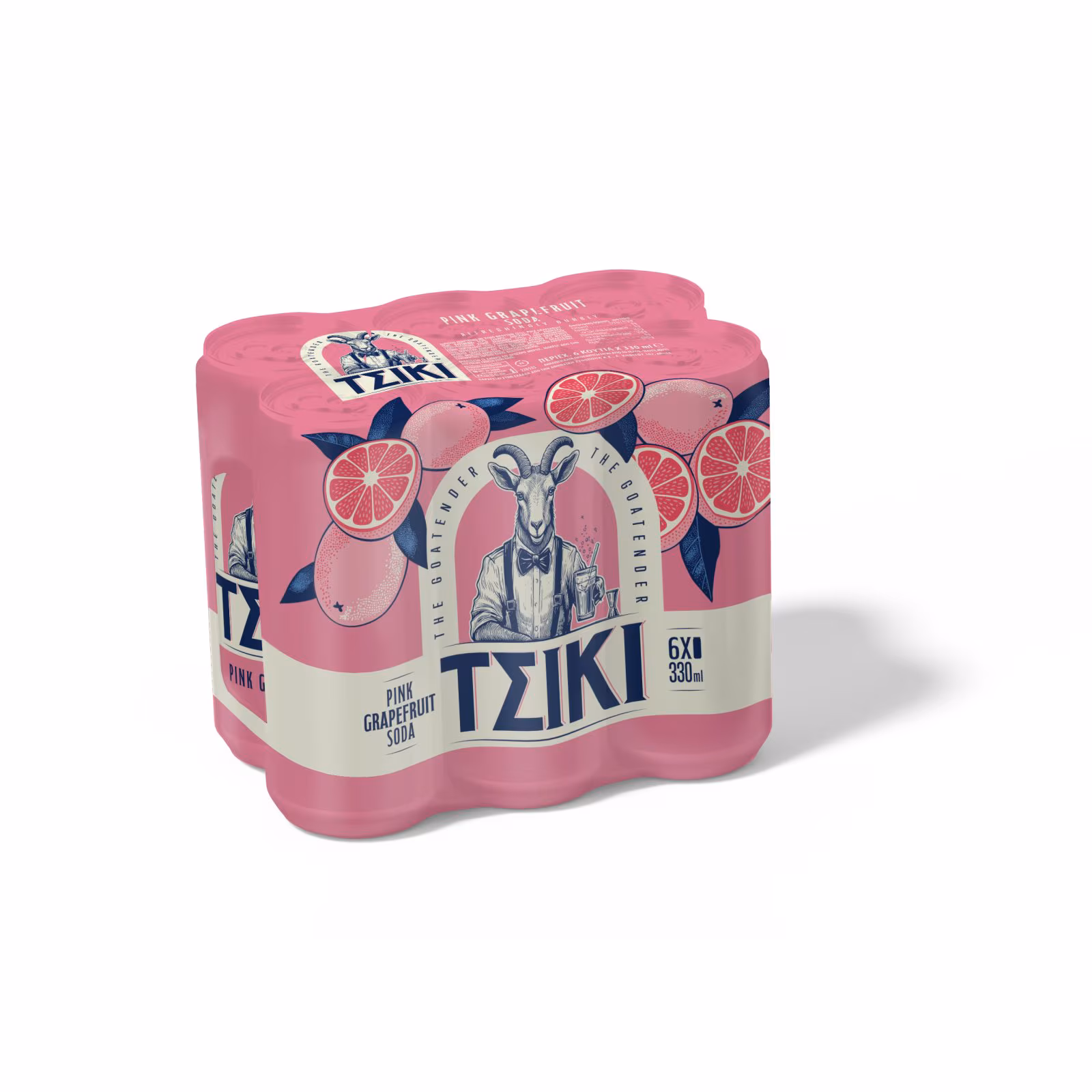 Tsiki pink grapefruit soda can 4(6x330cl) Cava365.gr