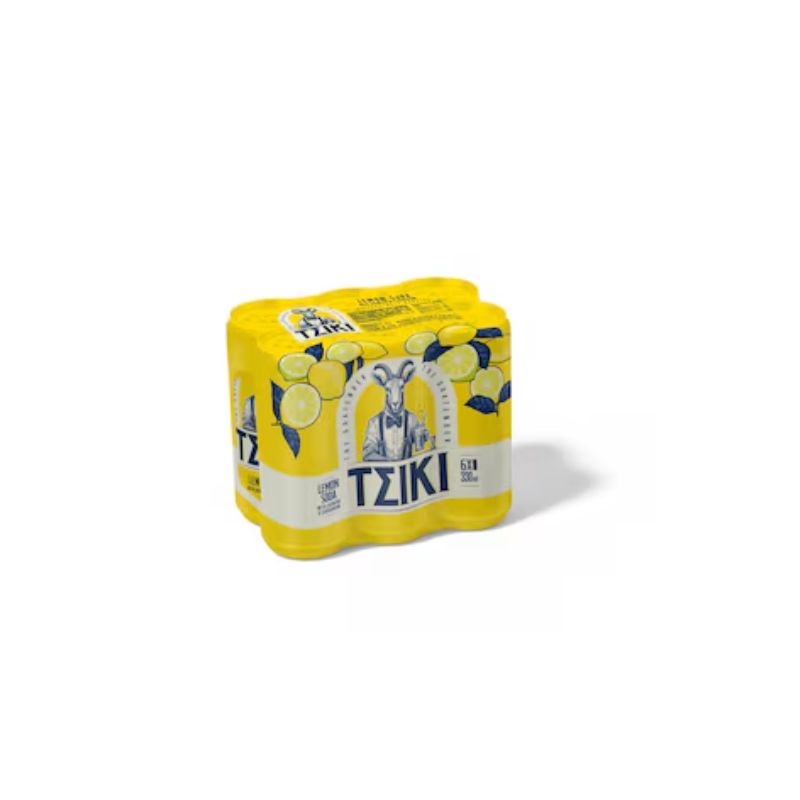 Tsiki lemon soda with jasmine & cardamom can 4(6x330cl) Cava365.gr