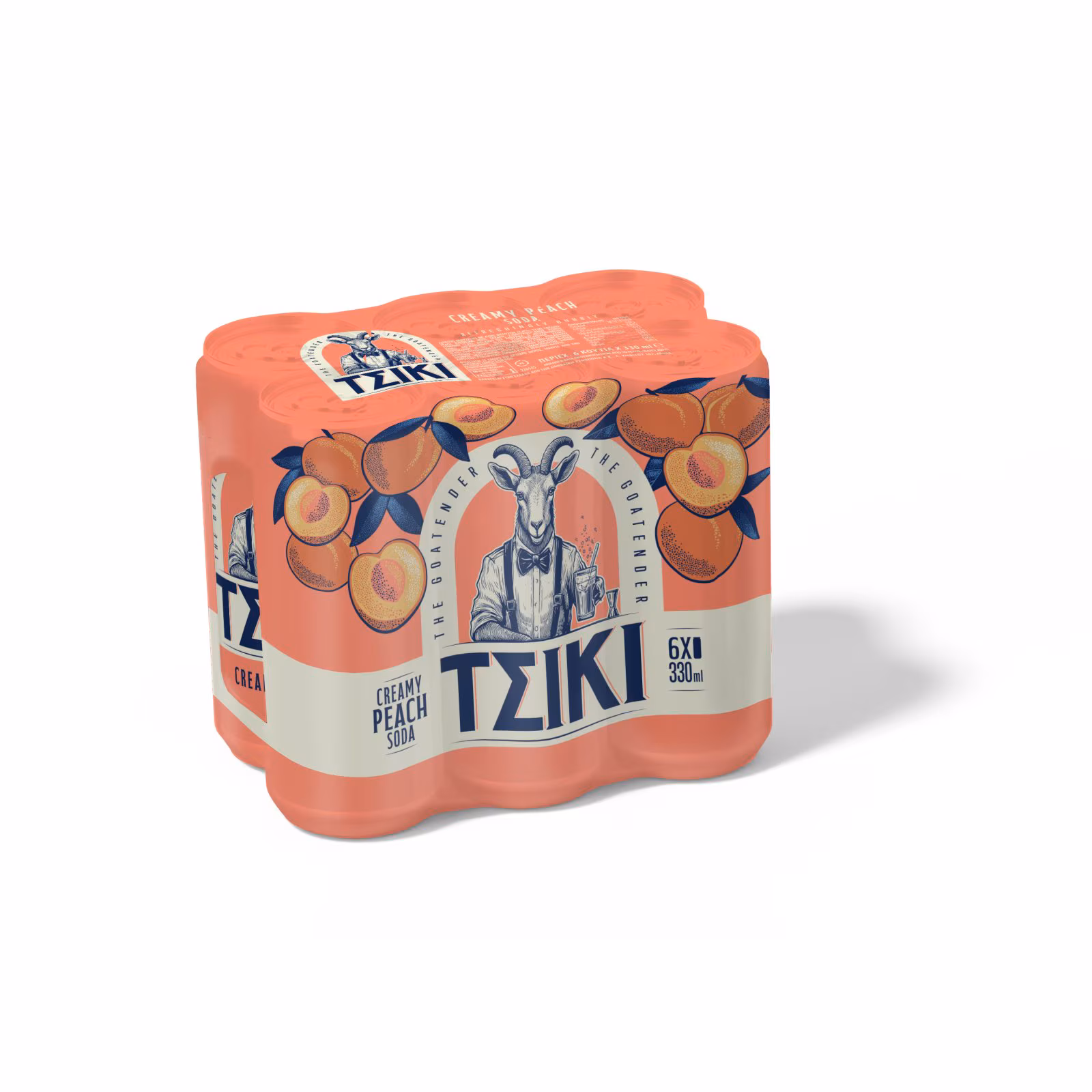 Tsiki creamy peach soda can 4(6x330cl) Cava365.gr