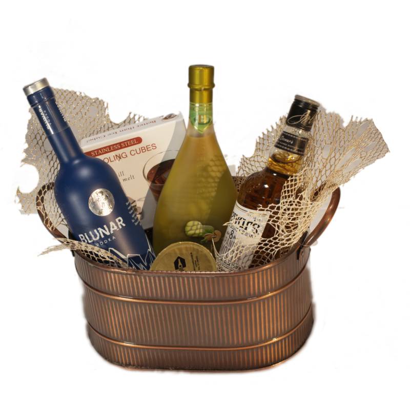 ΜΕΤΑΛΛΙΚΟ ΚΑΛΑΘΙ ΜΕ ΣΧΟΙΝΙ 3 ΦΙΑΛΩΝ Cava365.gr